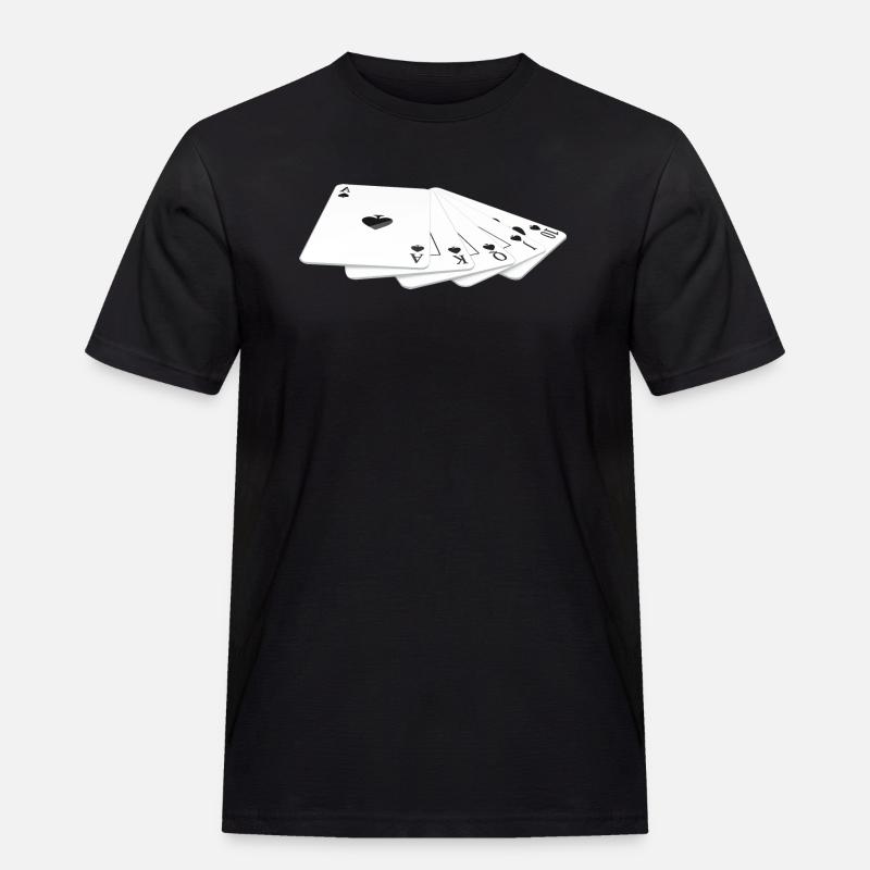 boardgame chess backgammon game night - Männer Workwear T-Shirt - Schwarz