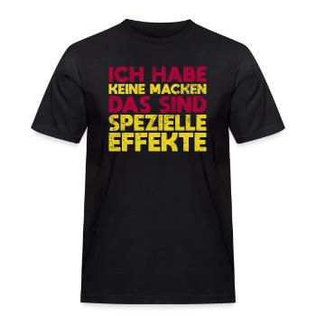 Ich Habe Keine Macken Das Sind Spezielle... - Männer Workwear T-Shirt - Schwarz - Vorne - AI Model Male 178 light (178cm)