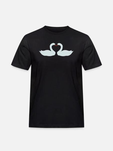 Swans Heart - Men's Workwear T-Shirt - black