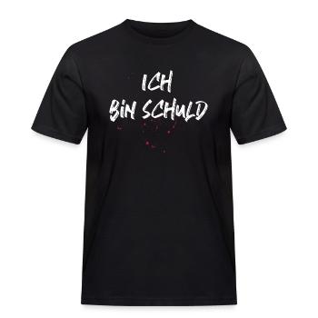 Lustiger Spruch für Ihn & Sie - Ich bin schuld - Männer Workwear T-Shirt - Schwarz - Vorne - AI Model Male 178 light (178cm)