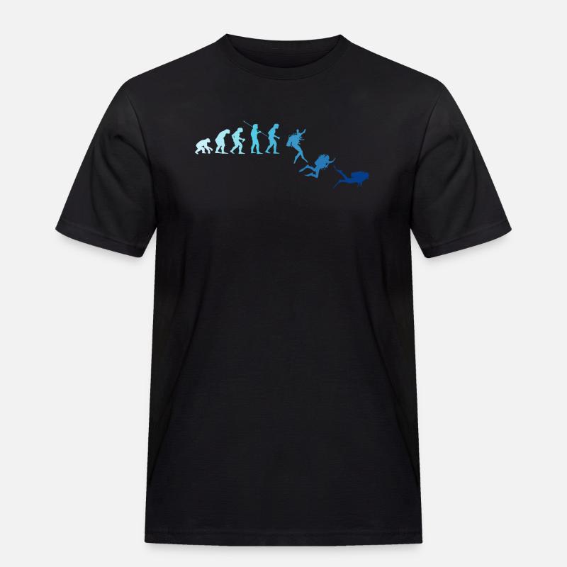 Taucher Evolution Scuba - Männer Workwear T-Shirt - Schwarz