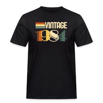 Vintage 1984-cadeau anniversaire 1984 - T-shirt Workwear homme - noir - Devant - AI Model Male 178 light (178cm)