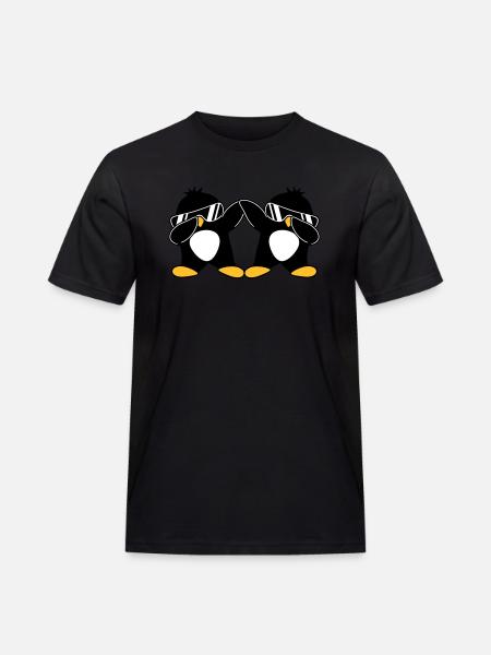 2 Pingouins Dab - T-shirt Workwear homme - noir