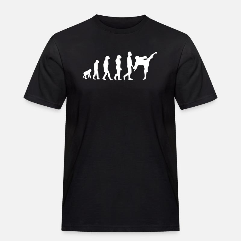 Evolution der Kampfkünste - Männer Workwear T-Shirt - Schwarz
