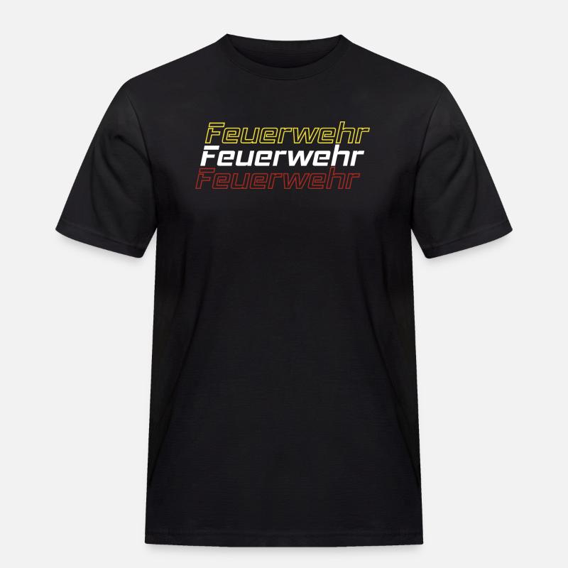 Fire Brigade Triple Layer Design - Men's Workwear T-Shirt - black