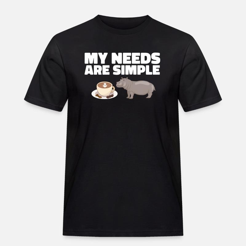 Flusspferd Nilpferd - Männer Workwear T-Shirt - Schwarz