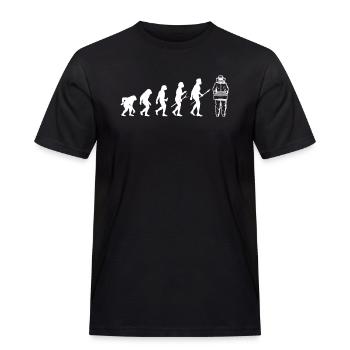 évolution apiculteur t-shirt homme abeille - T-shirt Workwear homme - noir - Devant - AI Model Male 178 light (178cm)