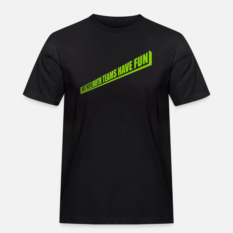 Both Teams Have Fun - Männer Workwear T-Shirt - Schwarz
