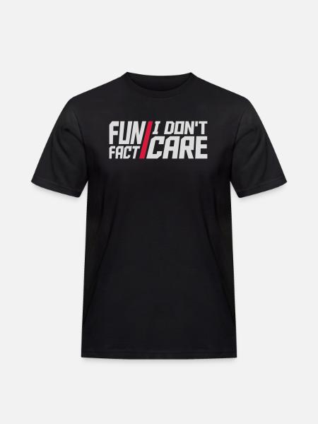 I don't care fact - Men's Workwear T-Shirt - black
