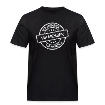 Vip Mitglied - Männer Workwear T-Shirt - Schwarz - Vorne - AI Model Male 178 light (178cm)