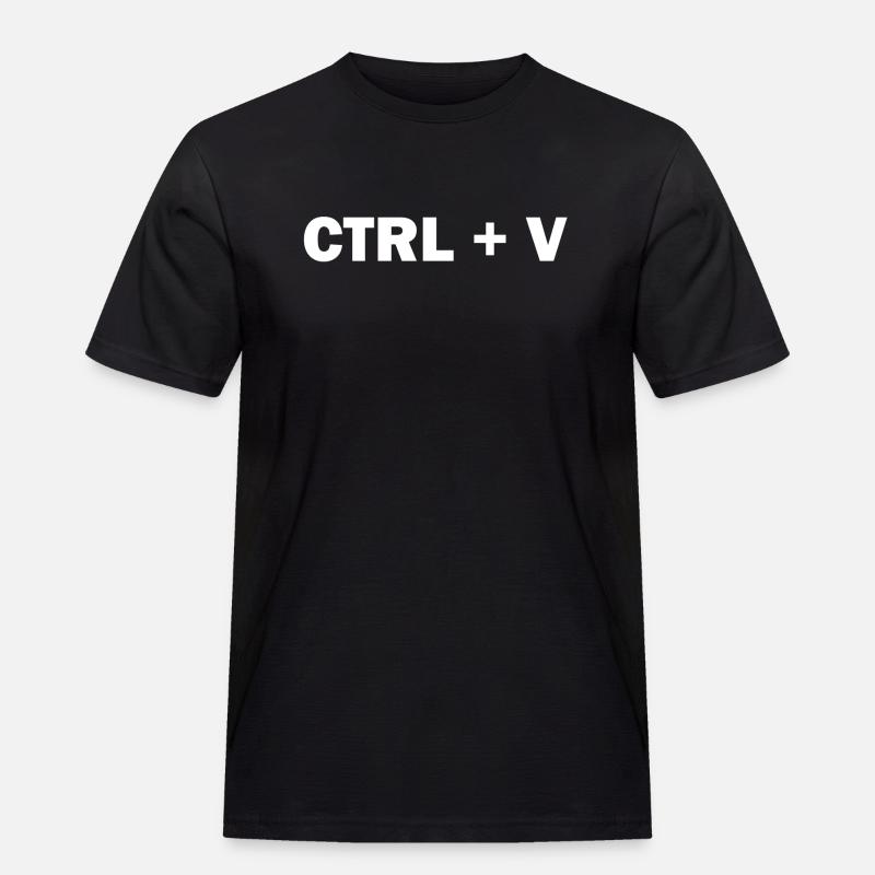 ctrl v - Männer Workwear T-Shirt - Schwarz