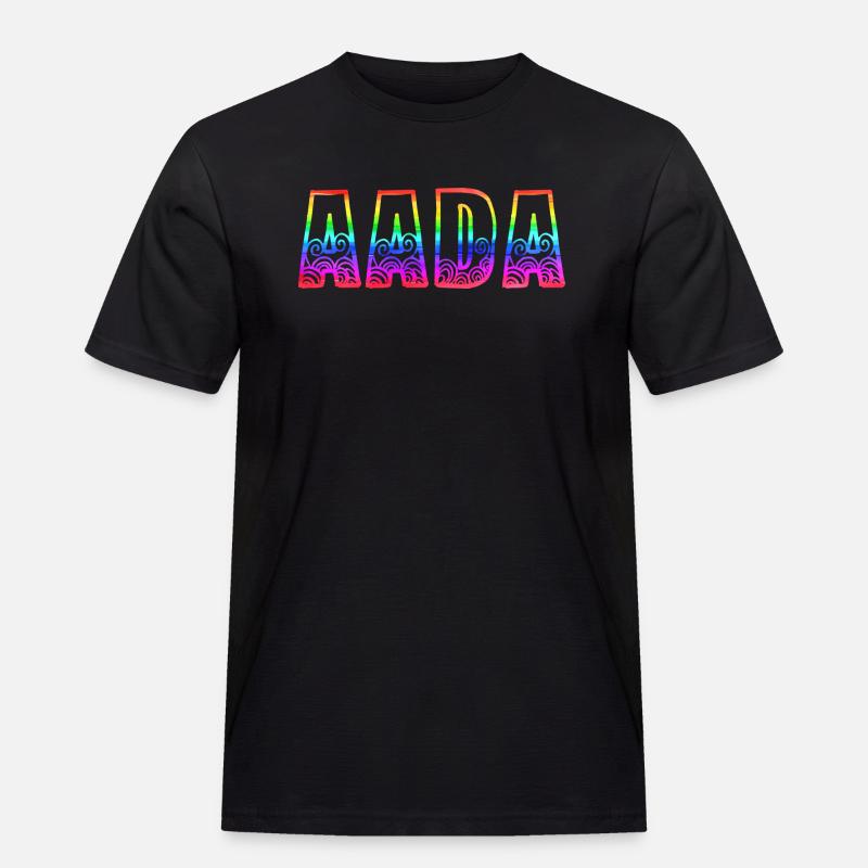 aada rs regenbogen - Männer Workwear T-Shirt - Schwarz