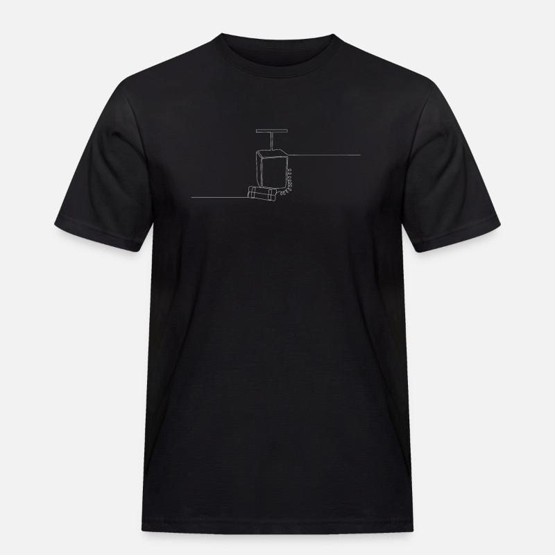 Dynamit Skizze - Männer Workwear T-Shirt - Schwarz