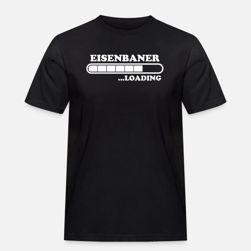 Eisenbahner Spruch Lokführer Eisenbahner Geschenk - Männer Workwear T-Shirt - Schwarz