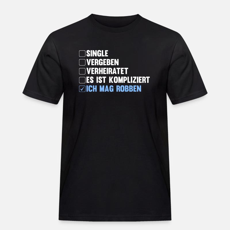 Seehund Seelöwe Robbe - Männer Workwear T-Shirt - Schwarz