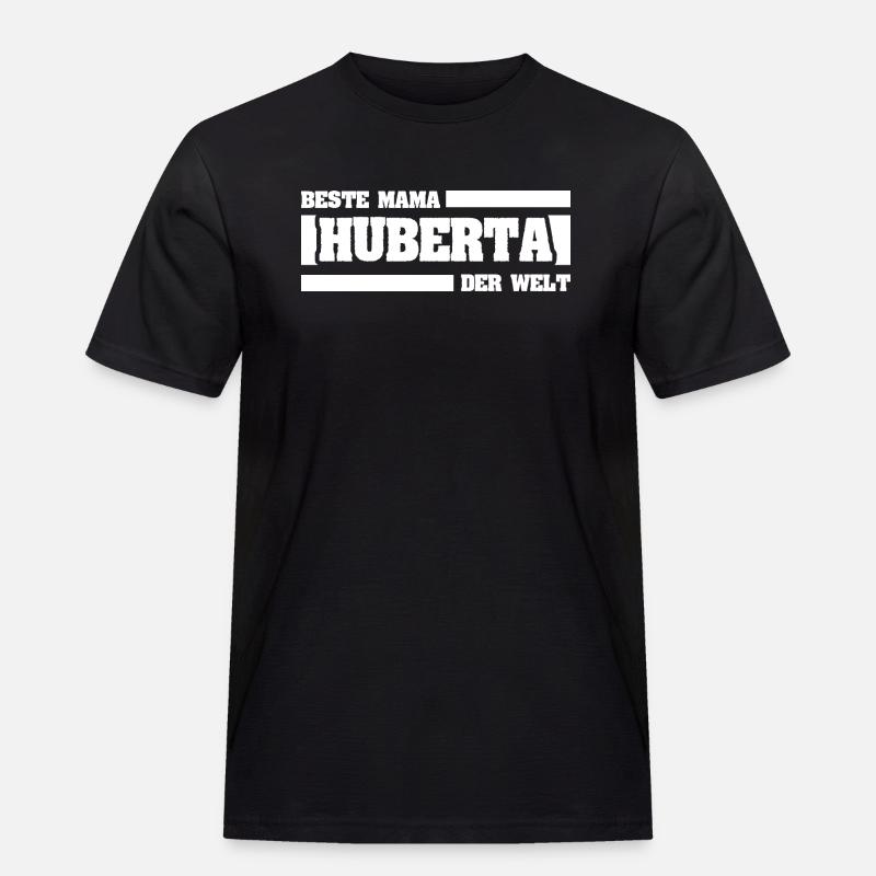 Mutter Huberta - Männer Workwear T-Shirt - Schwarz