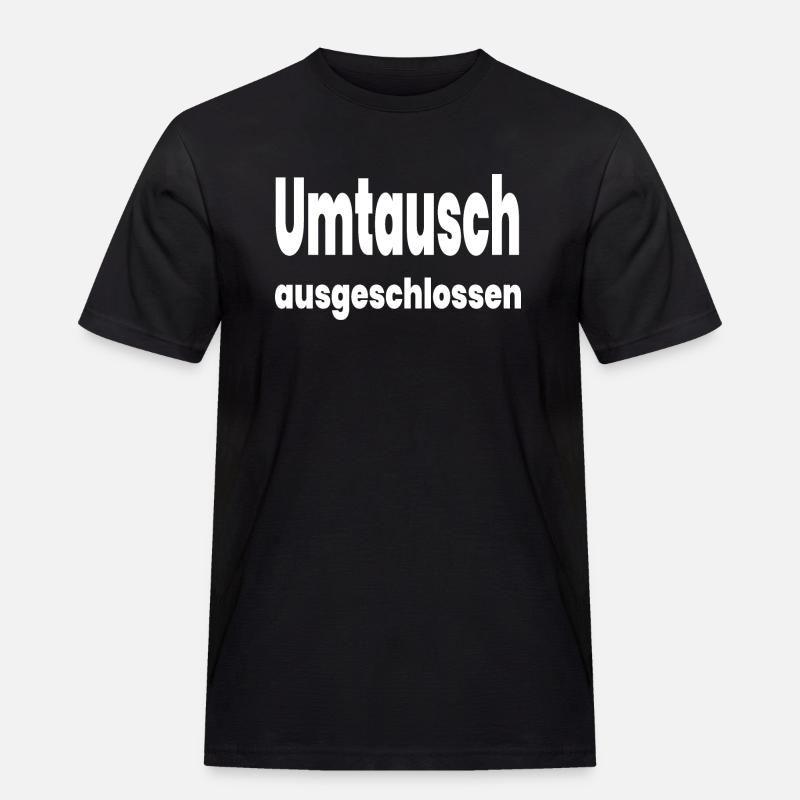 Umtausch - Männer Workwear T-Shirt - Schwarz