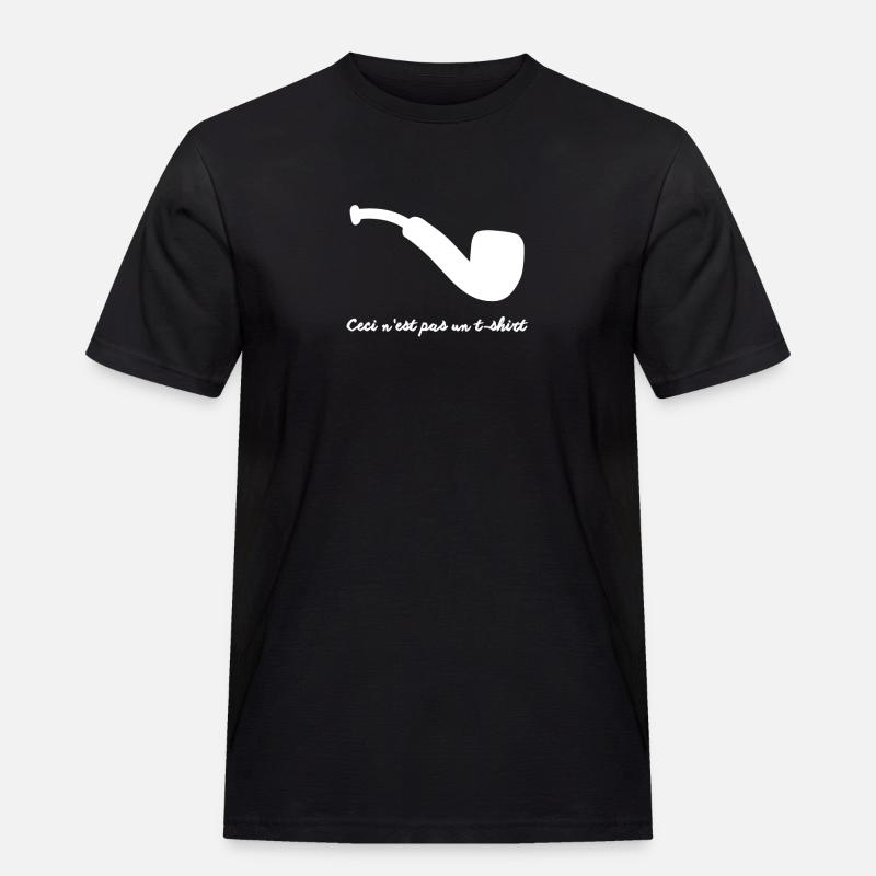 Pipe tshirt white - Männer Workwear T-Shirt - Schwarz