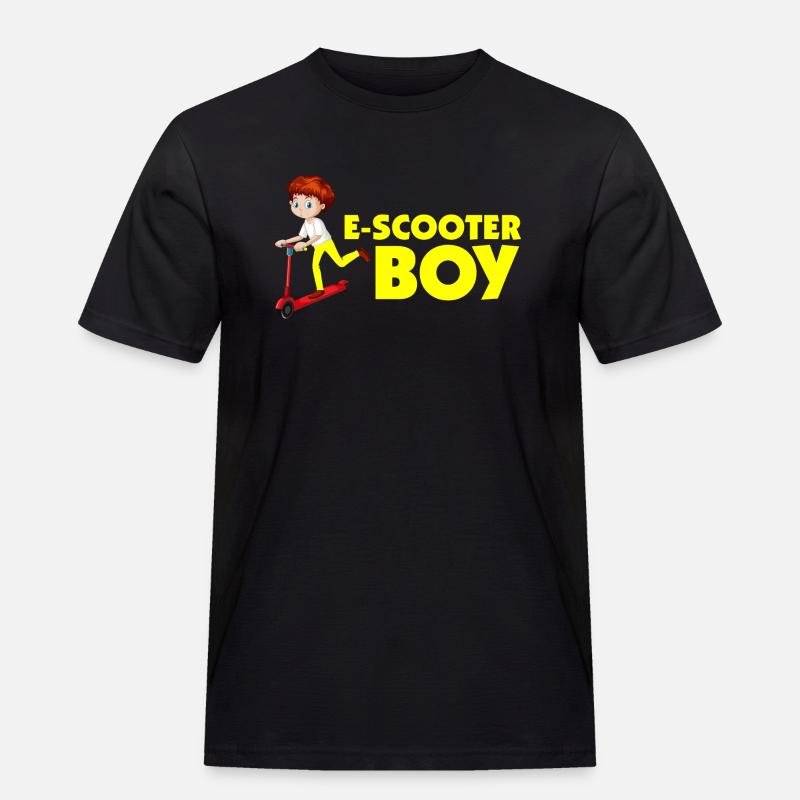 E-Scooter Roller Scooter - Männer Workwear T-Shirt - Schwarz
