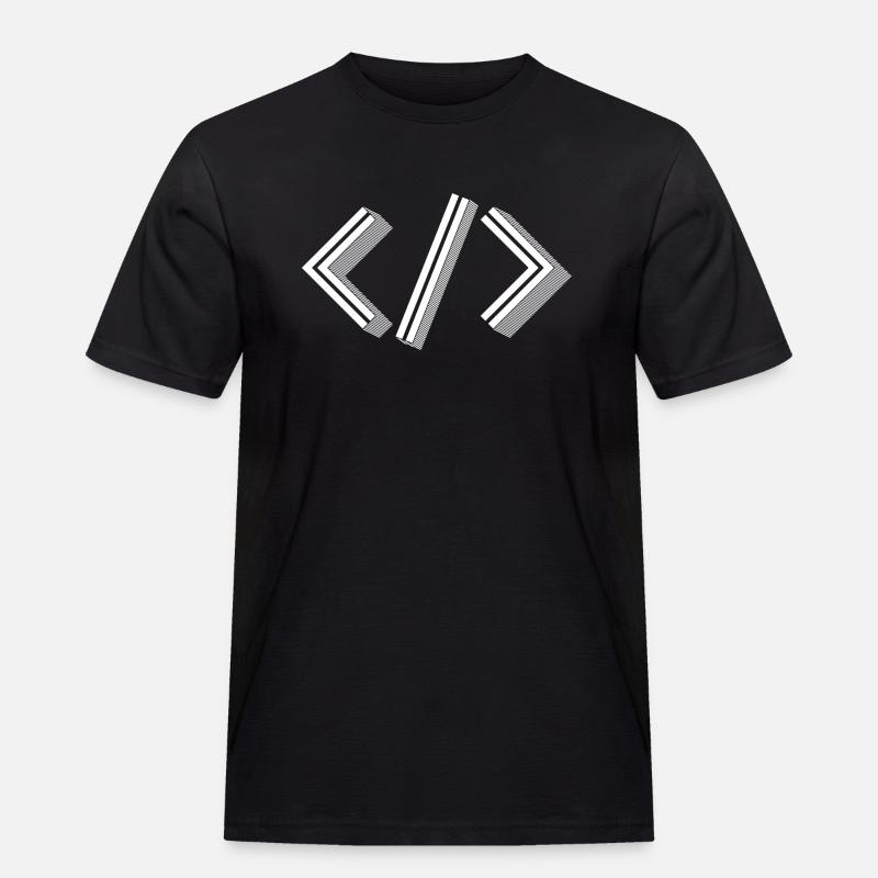 Racchiere retrò - XML HTML per sviluppatori full stack - Maglietta da lavoro per uomo - nero