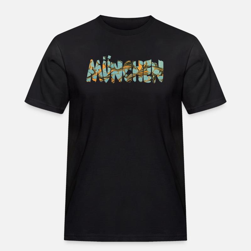 münchen e 20 - Männer Workwear T-Shirt - Schwarz