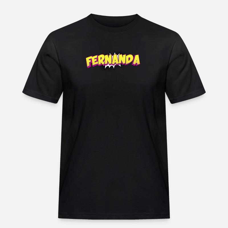 Fernanda benutzerdefinierter Name Comic-Stil Pop-Art, - Männer Workwear T-Shirt - Schwarz
