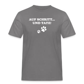 Auf Schritt Und Tatz - Männer Workwear T-Shirt - Grau - Vorne - AI Model Male 185 dark (185cm)