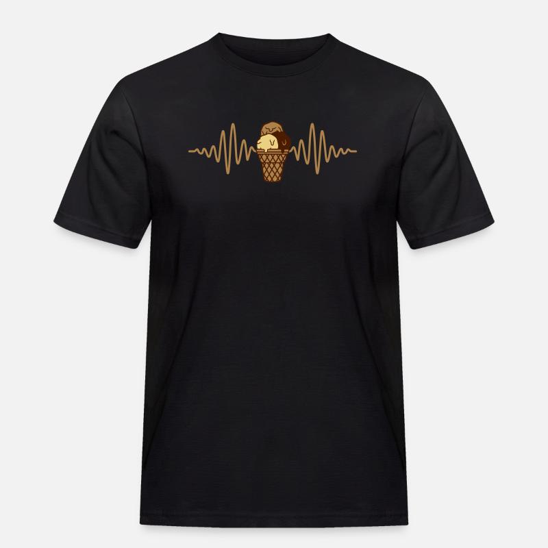 Puls Eiscreme 3 Eiskugeln - Männer Workwear T-Shirt - Schwarz