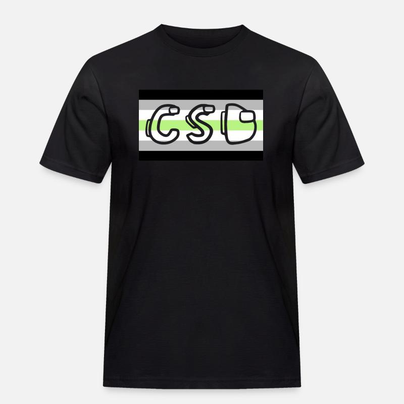 agender pride csd - Männer Workwear T-Shirt - Schwarz