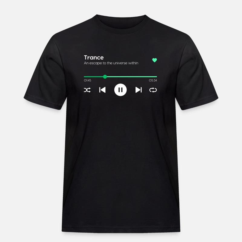 Trance - Männer Workwear T-Shirt - Schwarz