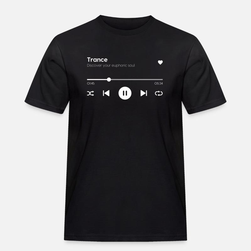 Trance - Männer Workwear T-Shirt - Schwarz