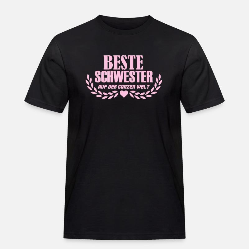 beste schwester 002 - Männer Workwear T-Shirt - Schwarz