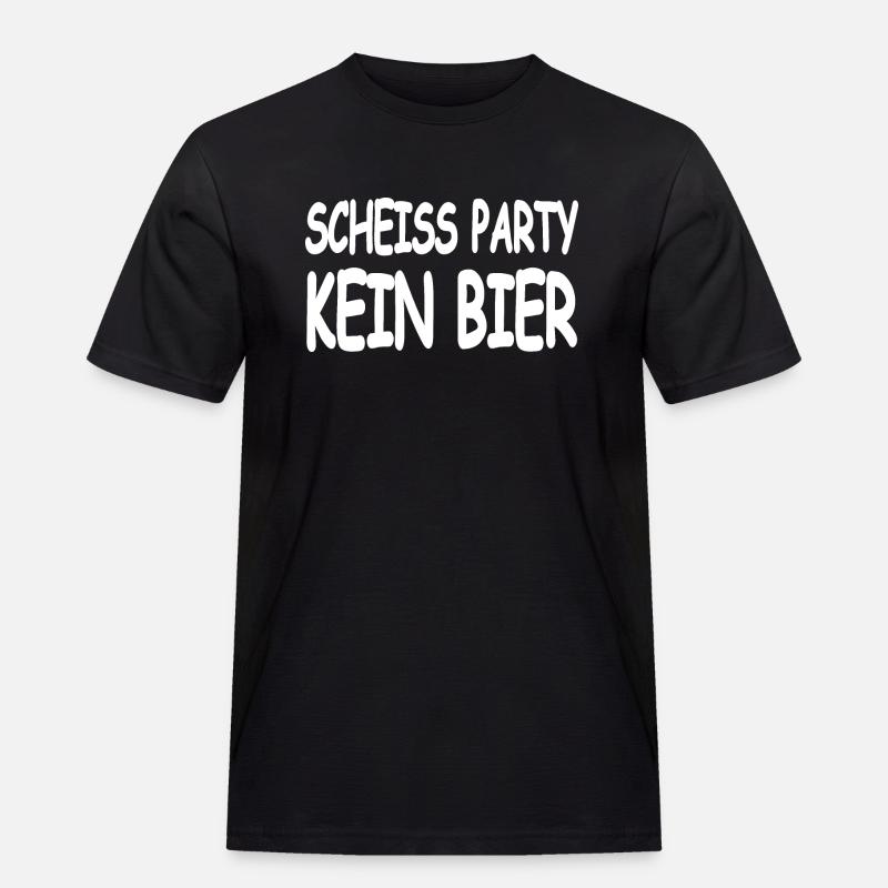 Bier - Männer Workwear T-Shirt - Schwarz