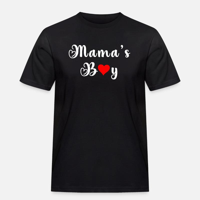 Mamas Junge - Männer Workwear T-Shirt - Schwarz