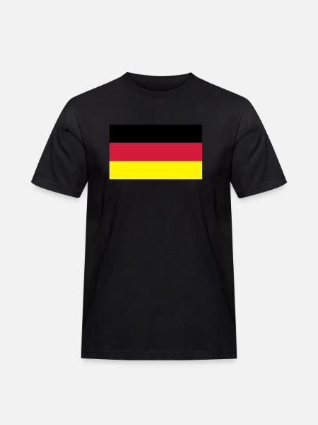 deutschlandflagge - Männer Workwear T-Shirt - Schwarz