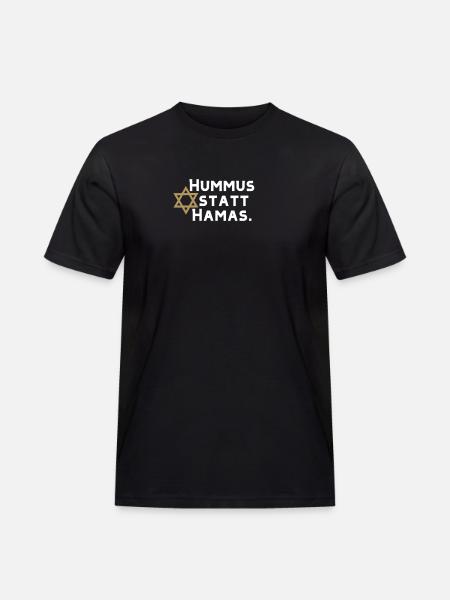 Hummus statt Hamas. - Męska koszulka robocza - czarny