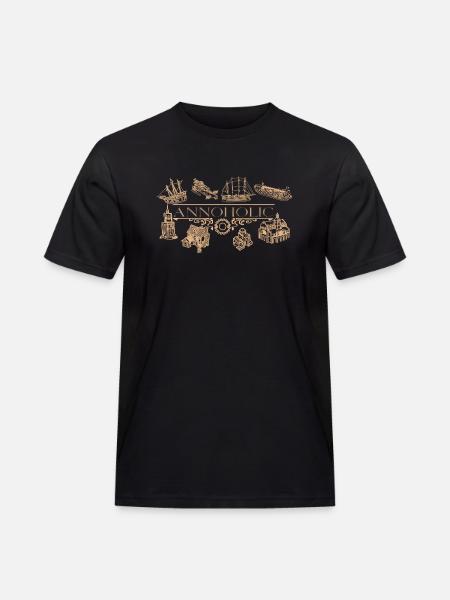 Annoholic - Männer Workwear T-Shirt - Schwarz