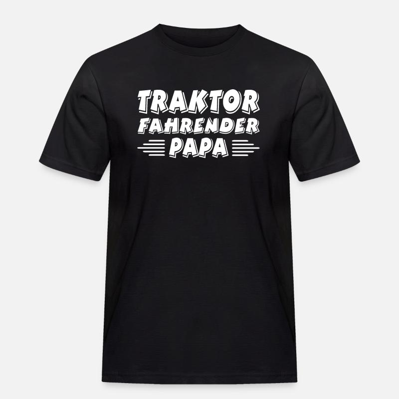 Traktor - Männer Workwear T-Shirt - Schwarz