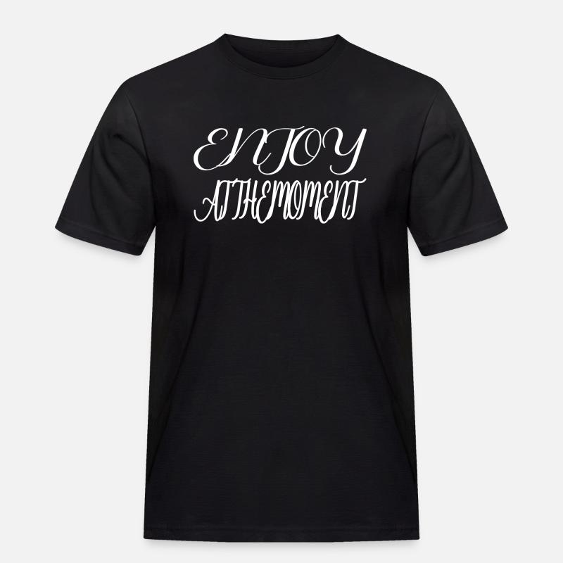 DER AUGENBLICK - Männer Workwear T-Shirt - Schwarz