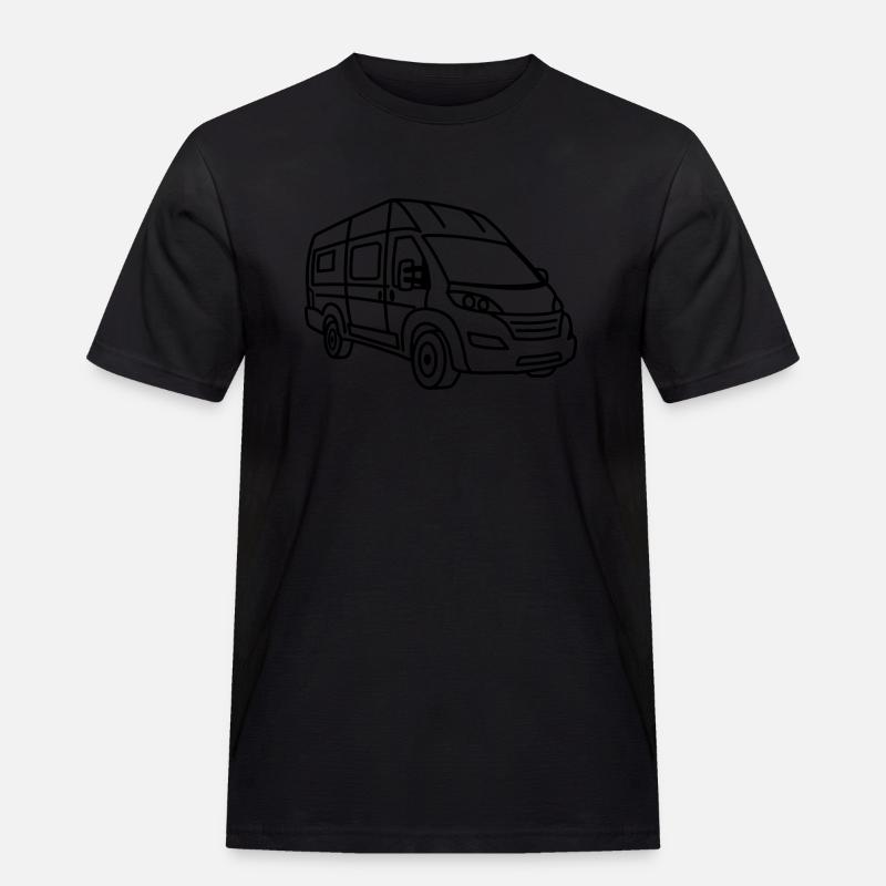 Van / Camper Van - Front - Black - Men's Workwear T-Shirt - black