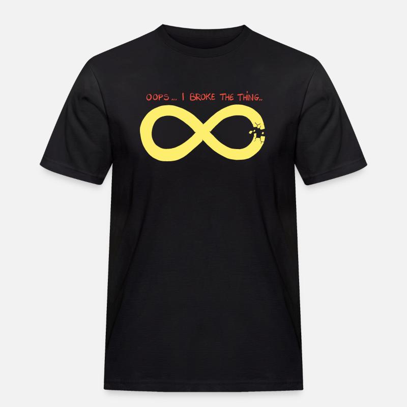 Infinity has a problem. - Men's Workwear T-Shirt - black