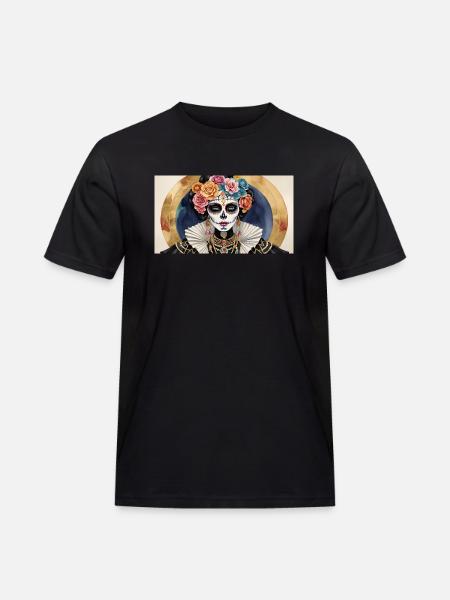 LA CATRINA DELUXE - Men's Workwear T-Shirt - black