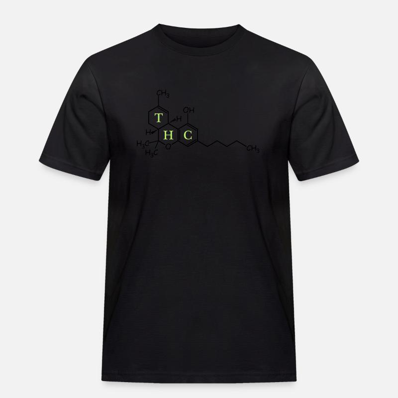 THC Struktur - Männer Workwear T-Shirt - Schwarz