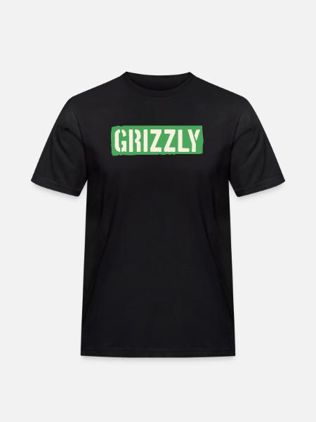 Grizzly Bär Slogan - Männer Workwear T-Shirt - Schwarz