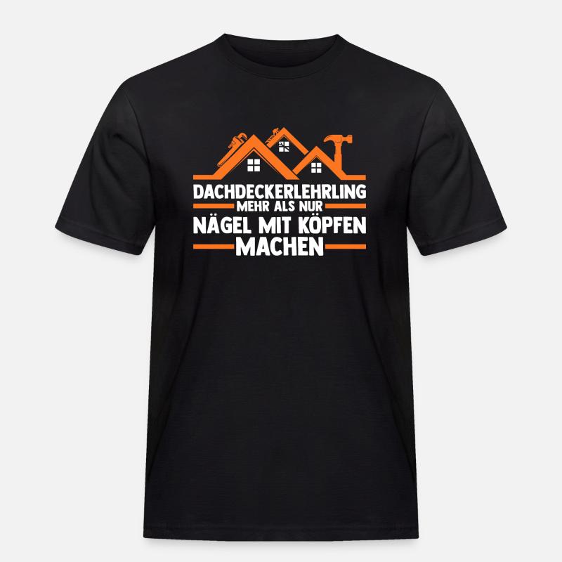 Roofing training apprentice Auzbi roofer - Men's Workwear T-Shirt - black