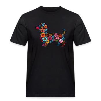 Dackel für frauen Dackelbesitzerinnen - Männer Workwear T-Shirt - Schwarz - Vorne - AI Model Male 178 light (178cm)