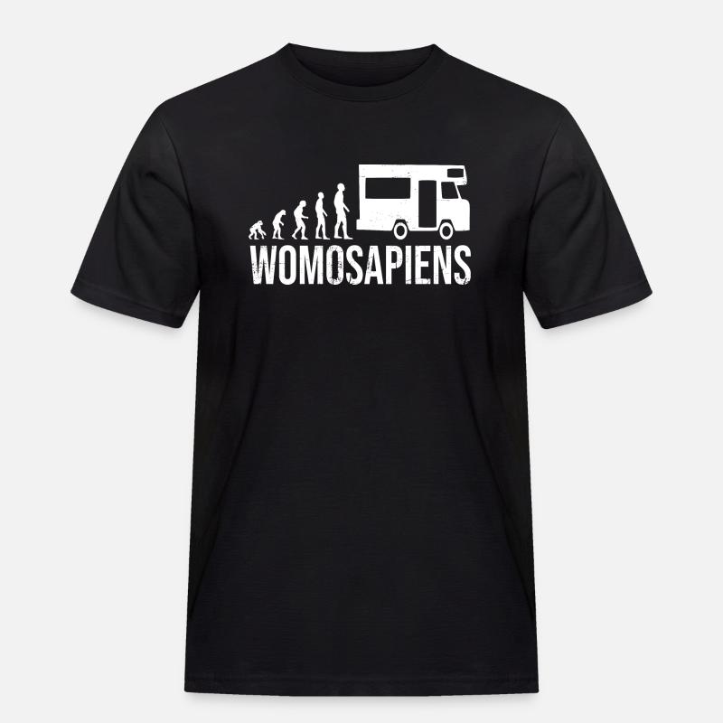 Womosapiens Wohnmobil Evolution - Männer Workwear T-Shirt - Schwarz