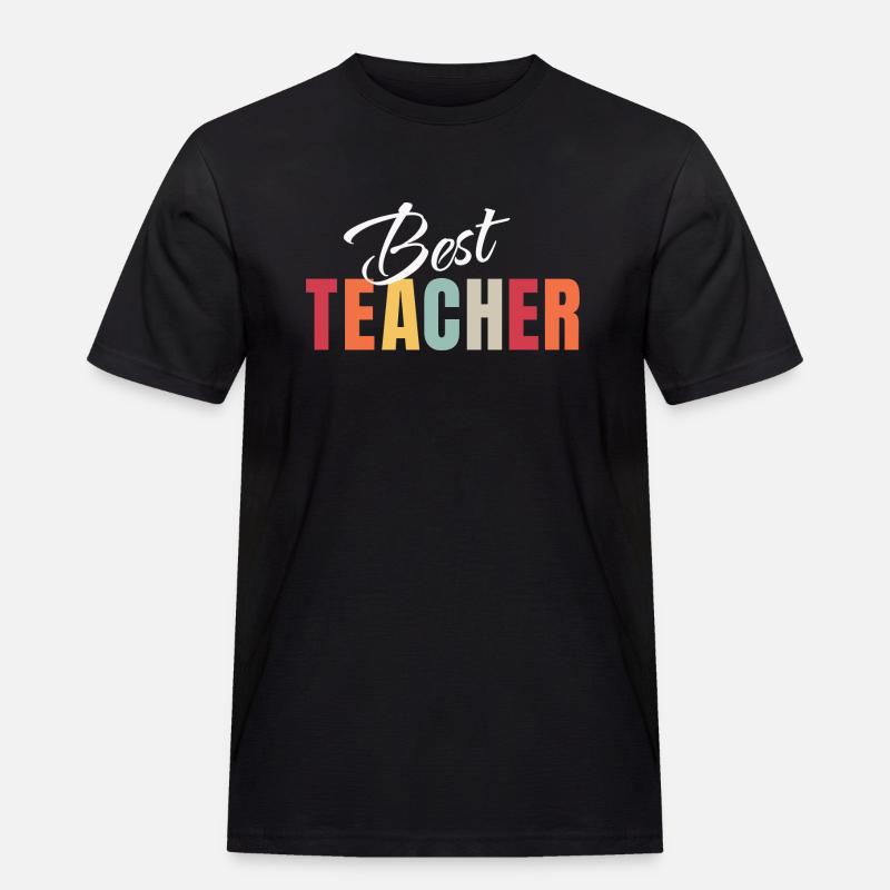 BESTER LEHRER - Männer Workwear T-Shirt - Schwarz