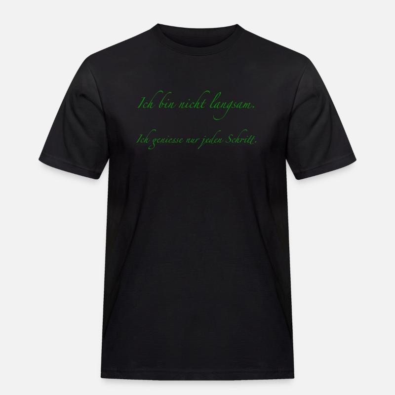 ich bin nicht langsam - Männer Workwear T-Shirt - Schwarz