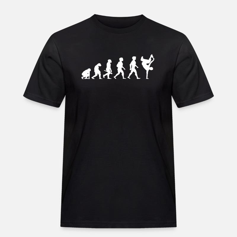 Evolution Breakdance Breaking Breakdancing Hip-Hop - Männer Workwear T-Shirt - Schwarz